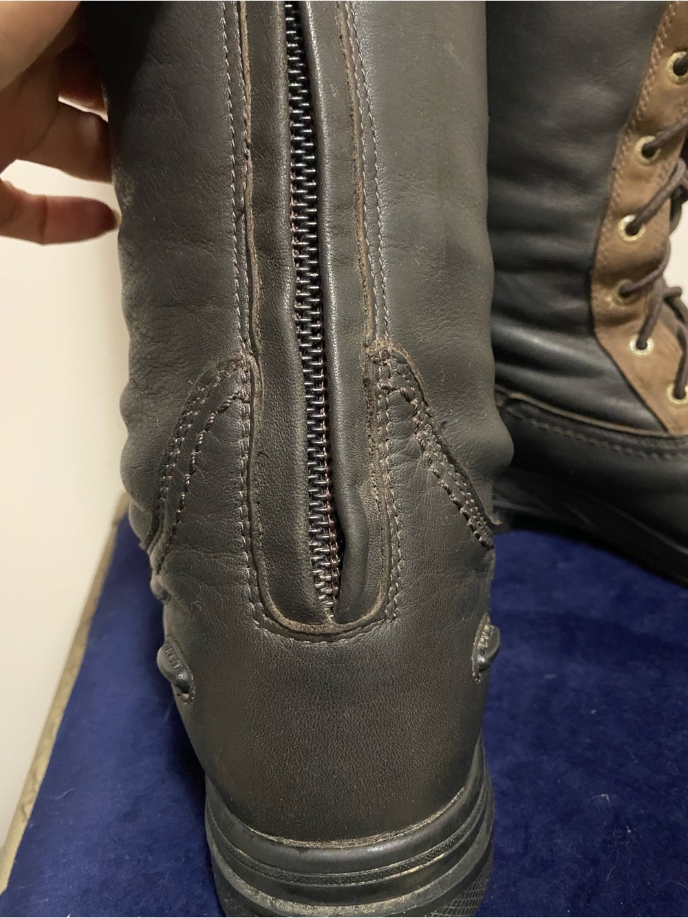 Ariat Coniston tall lace up brown equestrian boots - Picture 3 of 6